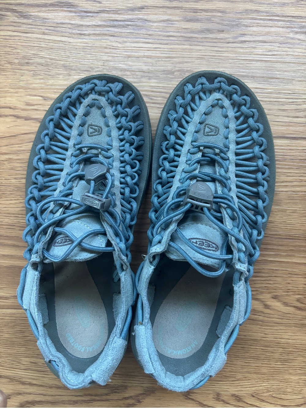 Keen uneek Teal Rope Sandals creek hiking w6